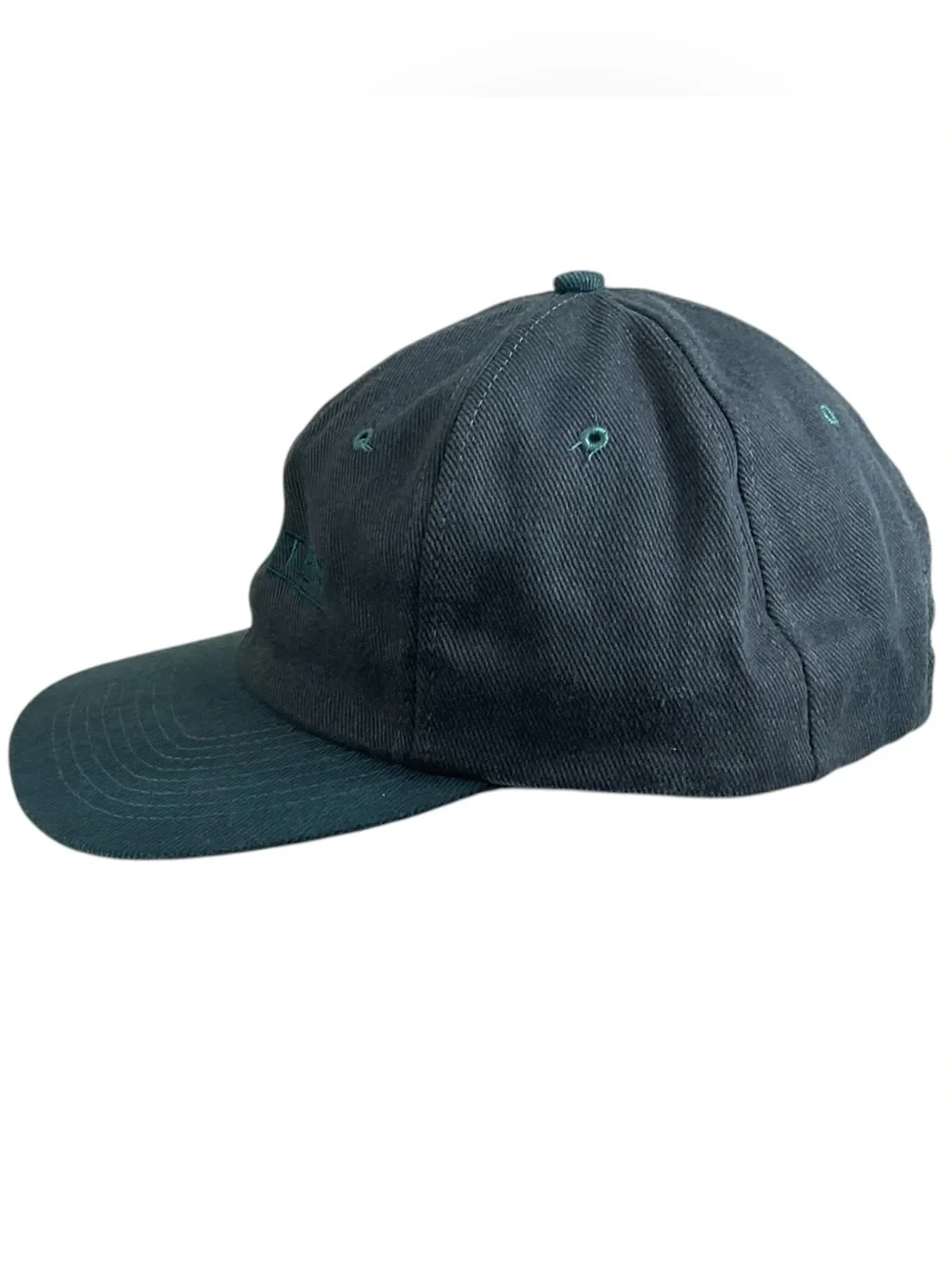 Vintage Cycle Center Motorcycle Bike Embroidered Black Green Strapback Hat Cap